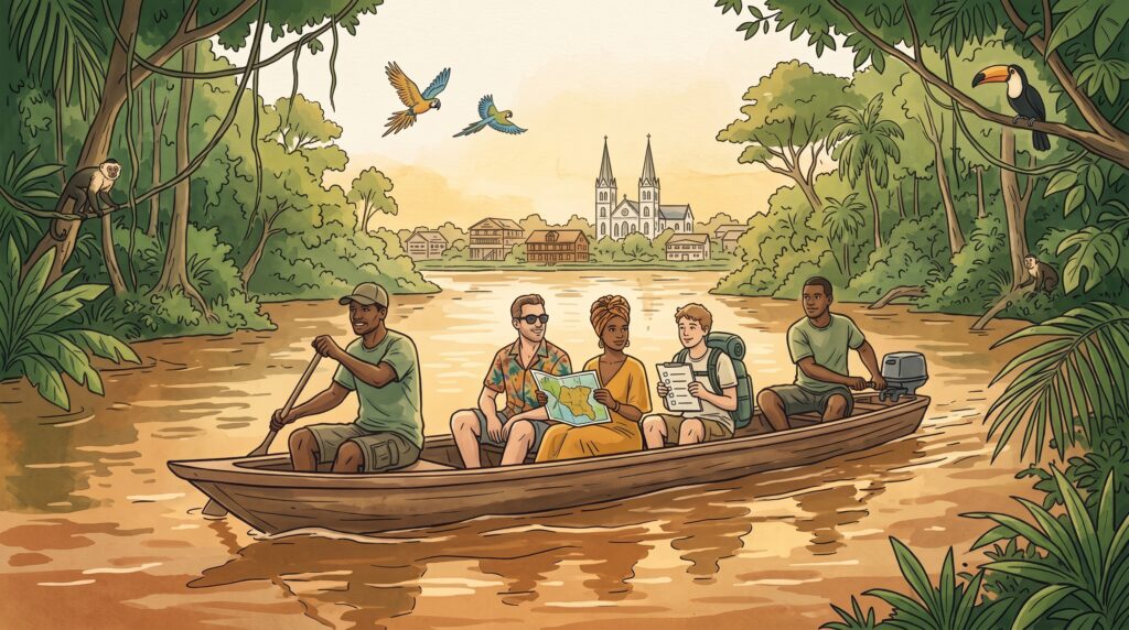 Illustratie bij 12 Reistips voor Suriname (2026) – Complete Reisgids + Checklist